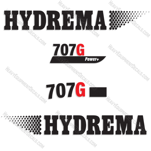 Hydrema 707G Decal Kit Dump Truck decals, dumper, 707, g