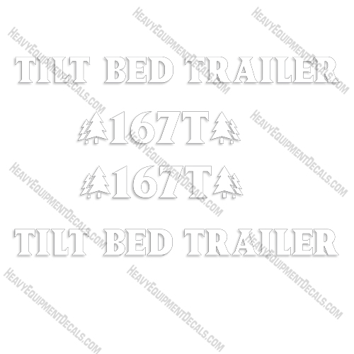 Industrias America 167T Decal Kit Tilt Bed Trailer decal kit, decals, trailers, 167
