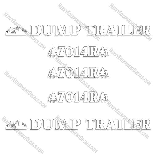 Industrias America 7014R Decal Kit Dump Trailer decal kit, decals, trailers, 7014