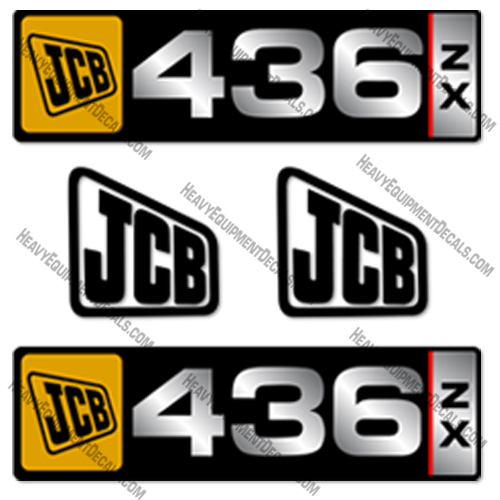 JCB 436ZX Wheel Loader Decal Kit 
