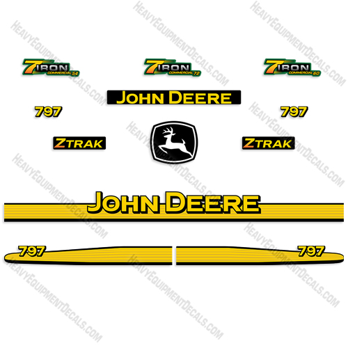 John Deere 797 Decal Kit Mower decals, lawn