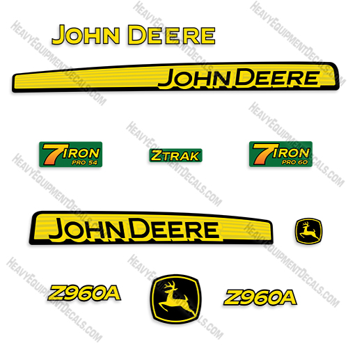 John Deere Z960A Decal Kit Riding Mower 960, 960a, decals, z960, z960a