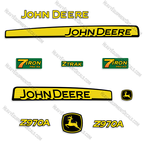 John Deere Z970A Decal Kit Riding Mower 970, 970a, decals, z970, z970a