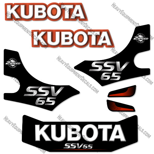 Kubota SSV65 Skid Steer Decal Kit 