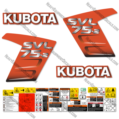 Kubota SVL 75-2 Skid Steer Decal Kit 