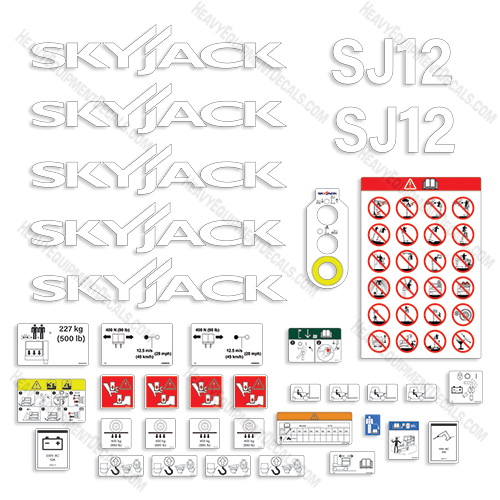 SkyJack SJ12 Decal Kit Man Lift decals, SJ 12