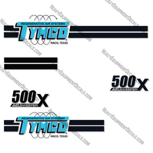 Tymco 500X Street Sweeper Decal Kit 