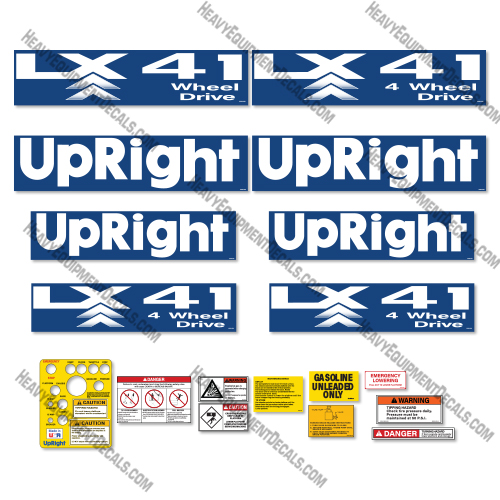 Upright LX41 Scissor Lift Decal Kit 