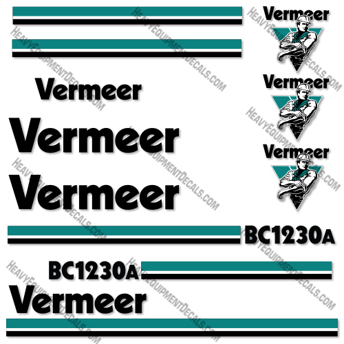 Vermeer BC1230A Wood Chipper Decal Kit 