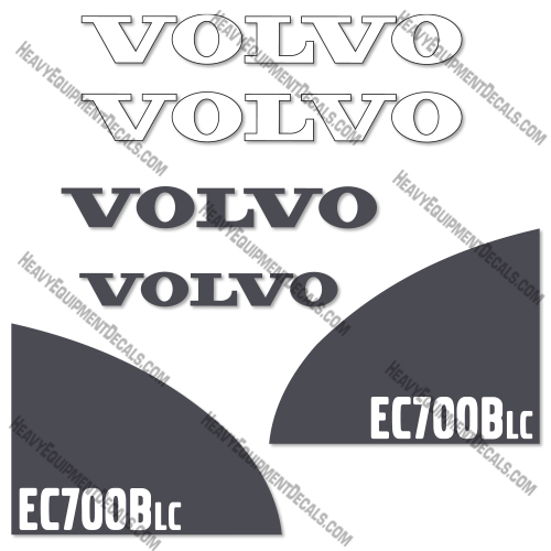 Volvo EC700B LC Excavator Decal Kit 