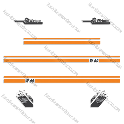 Wirtgen W60 Decal Kit Cold Milling 60, decals, asphalt, 2008
