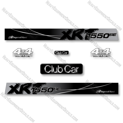 Club Car 1550SE XRT Decal Kit UTV - Silver - Aftermarket Kit  
