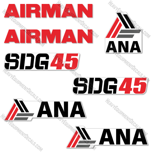 Airman SDG45 Decal Kit Generator- Aftermarket Kit   