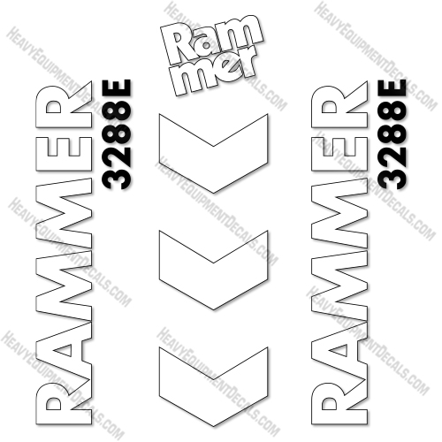 Fits Allied RAMMER 3288E Decal Kit Hammer   decals