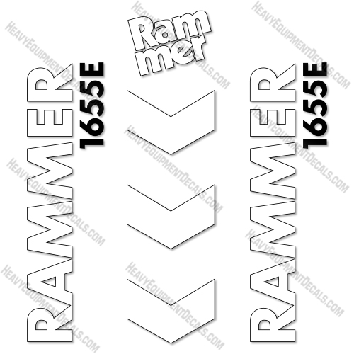 Fits Allied RAMMER 1655E Decal Kit Hammer decals