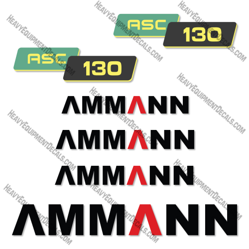 Ammann ASC 130 Decal Kit Compactor - Aftermarket Kit  decal kit, trail eze