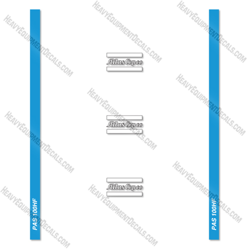 Atlas Copco PAS100HF Decal Kit Pump  atlas, copco, atlas copco, decal kit, decals  