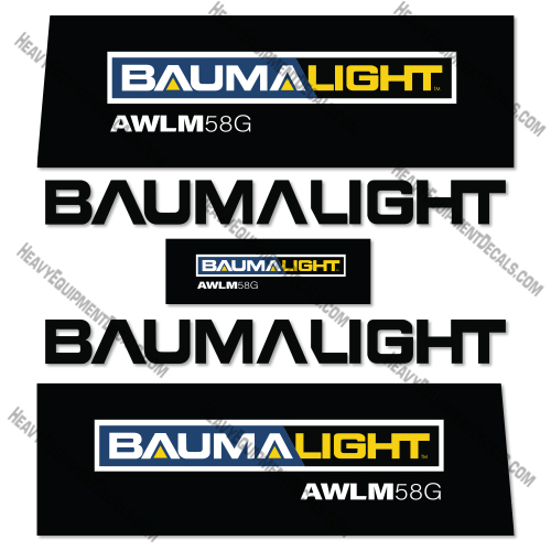 BAUMANLIGHT AWLM58G Decal Kit Mini Skid Steer - Aftermarket Kit 