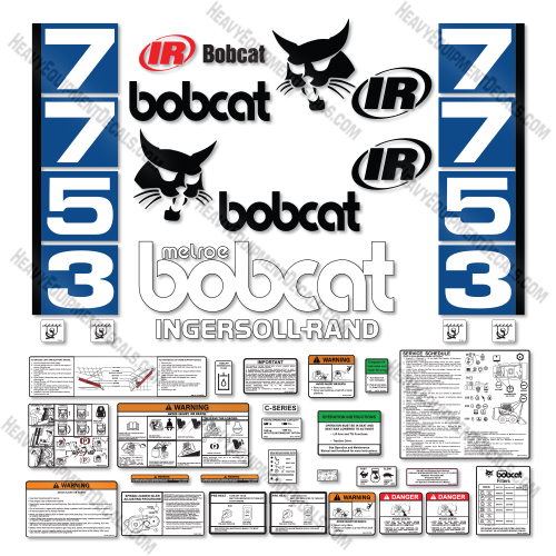 Bobcat 7753 Decal Kit Skid Steer Loader- Aftermarket Kit 