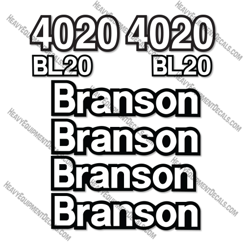 Branson 4020+BL20 Package Decal Kit Front End Loader - Aftermarket Kit 