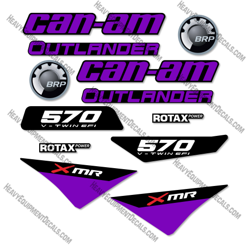 Can-Am 570 XMR Decal Kit UTV - Purple - Aftermarket Kit 1000, decal kit, rotax, rotax 1000, xt