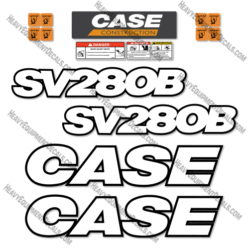 Case SV280B Decal Kit Skid Steer - Aftermarket Kit 