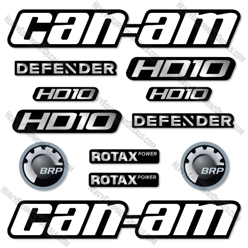 Can-Am Defender HD10 Decal Kit UTV - Custom Silver! - Aftermarket Kit 