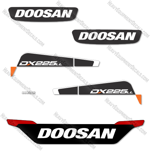 Doosan DX225LL-5 Decal Kit Log Loader- Aftermarket Kit - NOT GENUINE OEM 