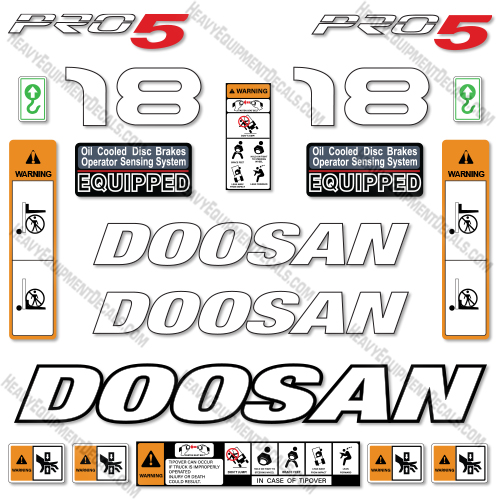 Fits Doosan G18E-5 Decal Kit Forklift  