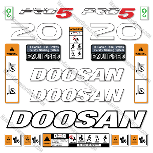 Fits Doosan G20S-5 Decal Kit Forklift  