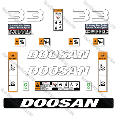 Fits Doosan G33P-7  Decal Kit Forklift   