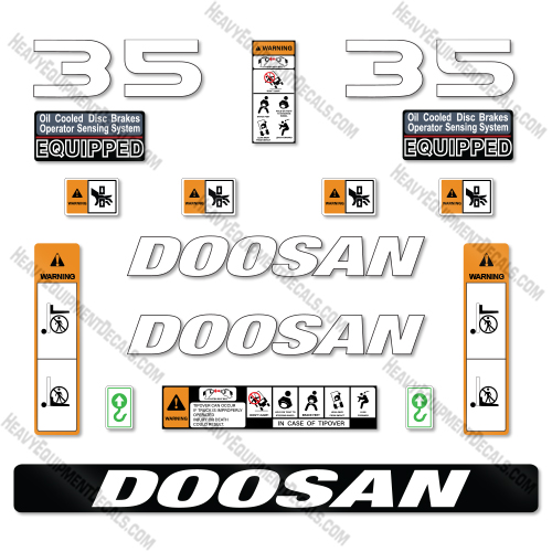 Fits Doosan G35C-7  Decal Kit Forklift   