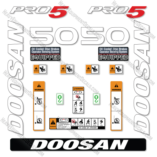 Doosan G50C-7 Decal Kit Forklift - Aftermarket Kit decal kit, decals ,doosan