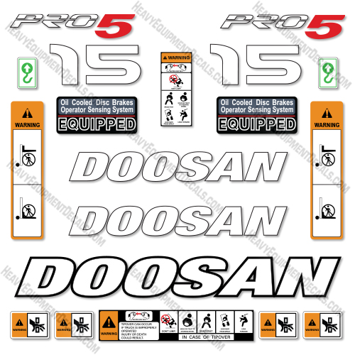 Fits Doosan GC15S-5 Decal Kit Forklift   