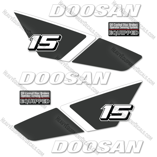 Doosan GC15S-9 Decal Kit Forklift- Aftermarket Kit - NOT GENUINE OEM 130, decal kit, fork, fork lift, lift