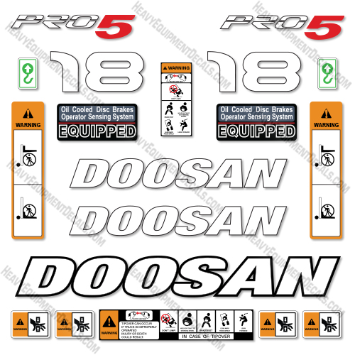 Fits Doosan GC18S-5 Decal Kit Forklift  