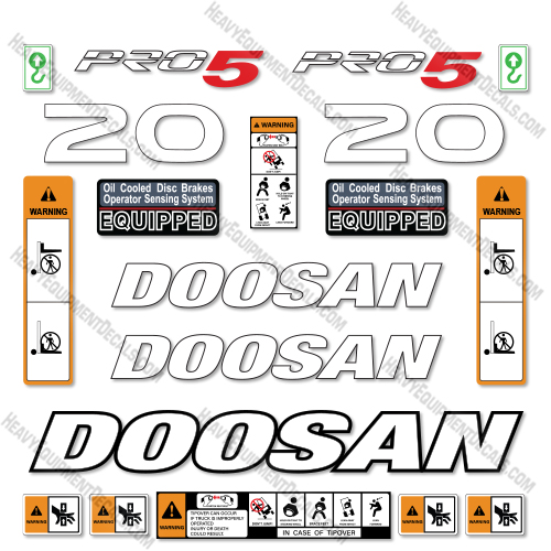 Fits Doosan GC20S-5 Decal Kit Forklift   