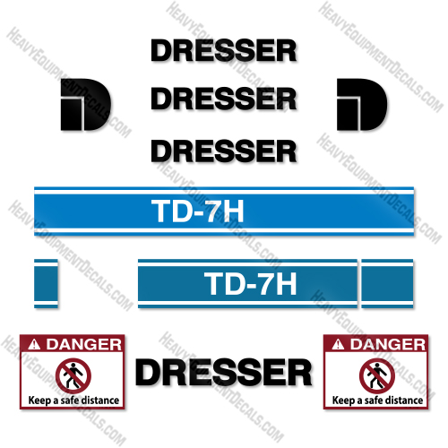 Fits Dresser TD-7H Decal Kit Dozer  