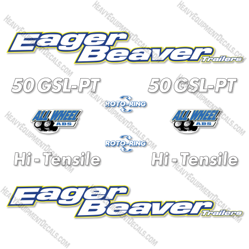 Fits Eager Beaver 50GSL-PT Decal Kit Trailer   decal kit