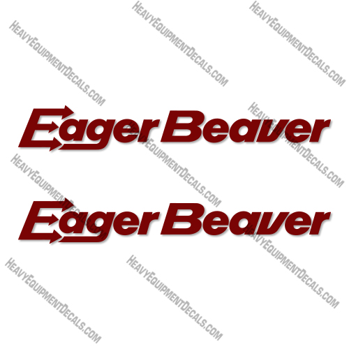 Eager Beaver Vintage Logo Set of 2 Decal Kit Trailer - Aftermarket Kit 