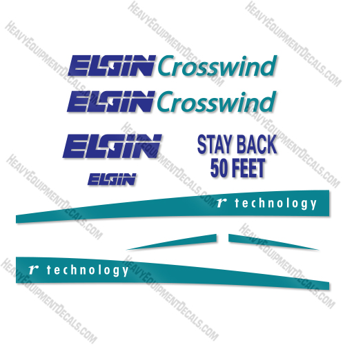 Fits Elgin Crosswind Technology Decal Kit Air Sweeper 