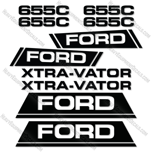 Fits Ford 655C Decal Kit Loader Tractor- Style 2  