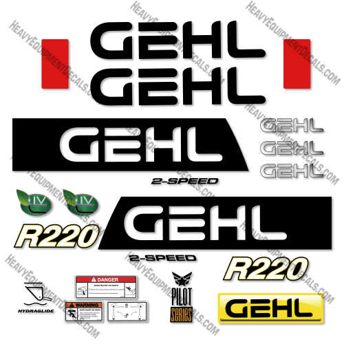GEHL R220 2019+ Decal Kit Skid Steer - Aftermarket Kit  decals, decal kit, gehl