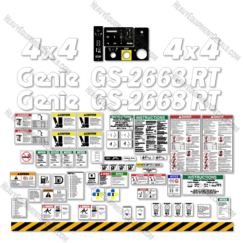 Fits Genie GS-2668RT SN101-41199 Decal Kit Scissor Lift 