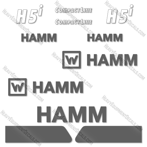 Fits HAMM H5i Decal Kit Vibratory Roller - New Style! 