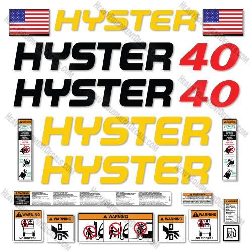 Hitachi S40XM Decal Kit Forklift - Aftermarket Kit 