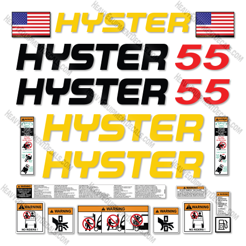 Hitachi S55XM Decal Kit Forklift - Aftermarket Kit   