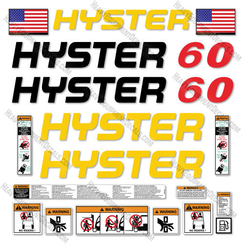 Hitachi S60XM Decal Kit Forklift - Aftermarket Kit    
