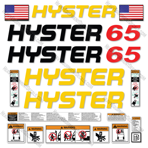 Hitachi S65XM Decal Kit Forklift - Aftermarket Kit    