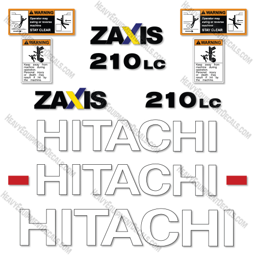 Fits Hitachi ZX210LC-5N Decal Kit Excavator  decal kit,hitachi